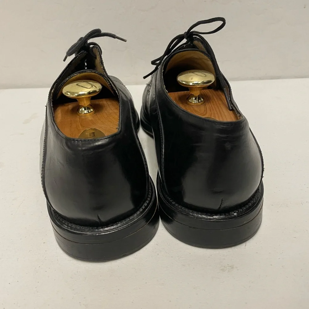 JOHNSTON & MURPHY Made in Italy‎ Bicycle Toe Oxford Shoe in Black Size 10 1/2 M